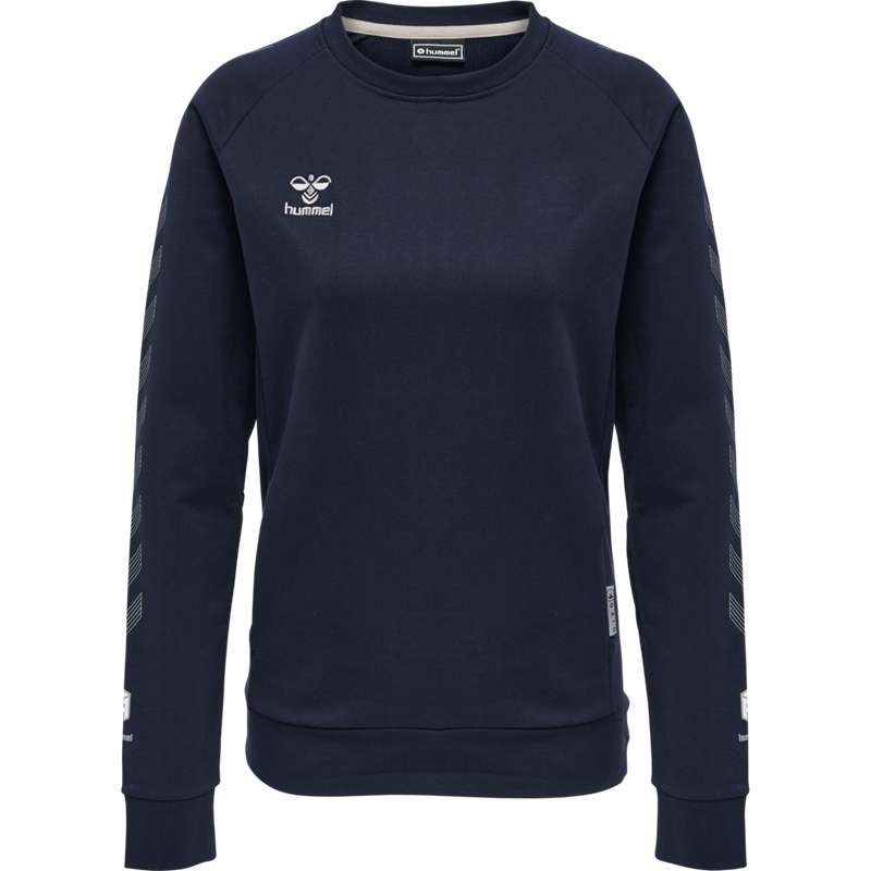 Hummel Move Grid Cotton Sweatshirts Damen Navy | 277665-790