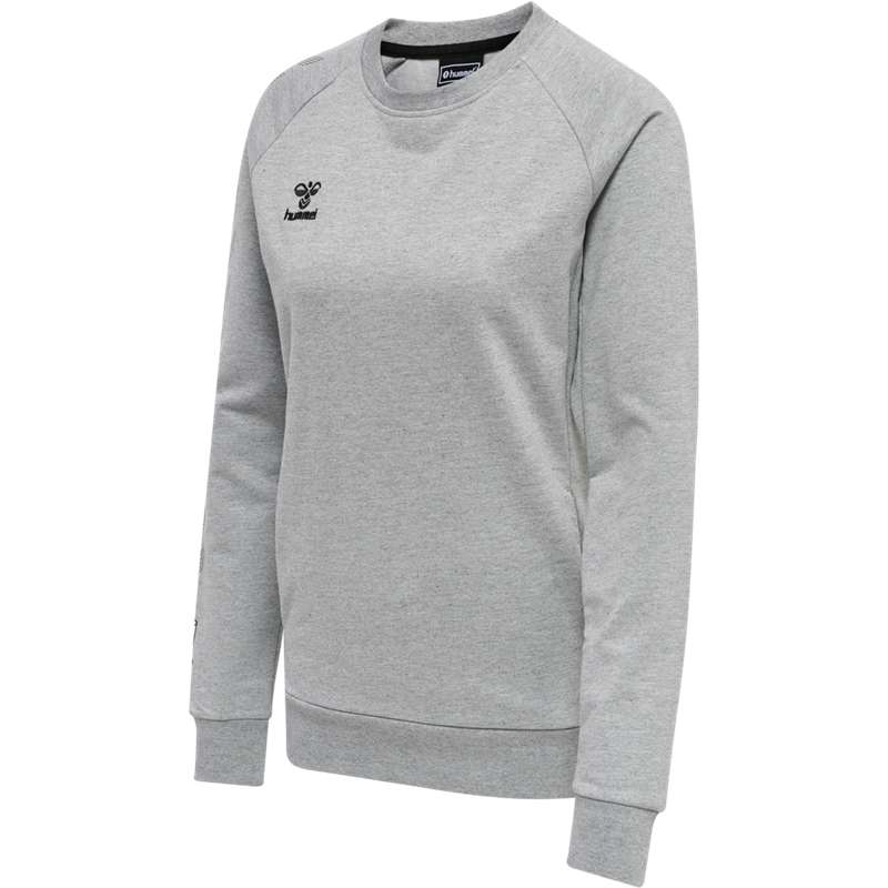 Hummel Move Grid Cotton Sweatshirts Damen Grau | 840064-471