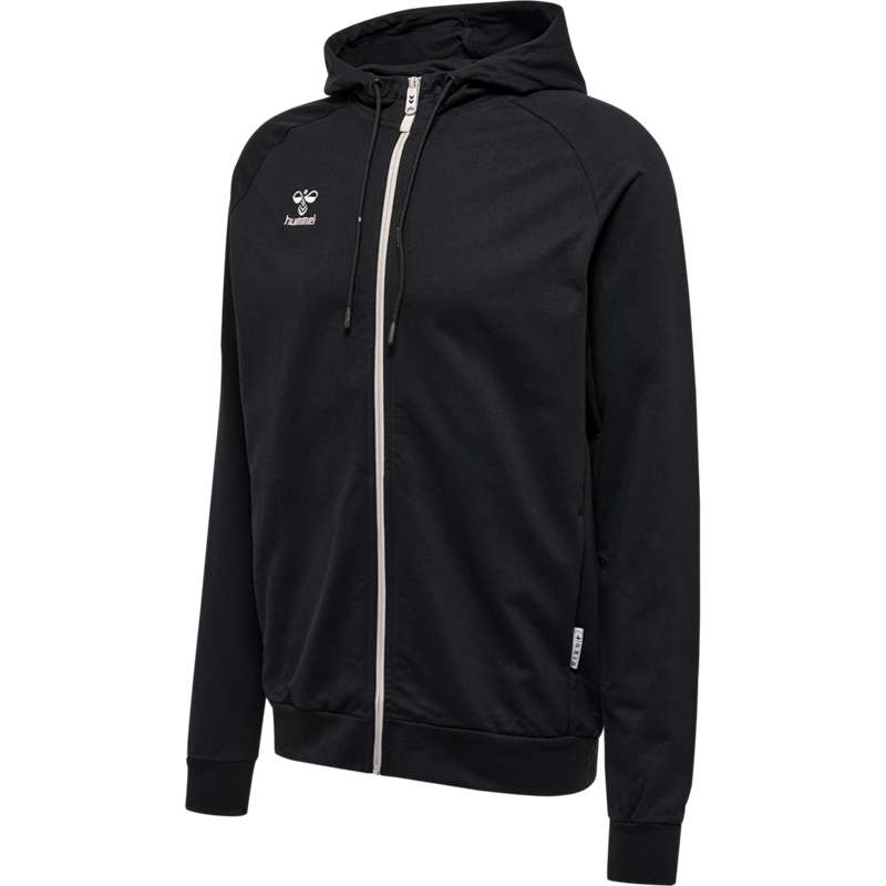 Hummel Move Grid Cotton Zip Hoodie Herren Schwarz | 122966-120