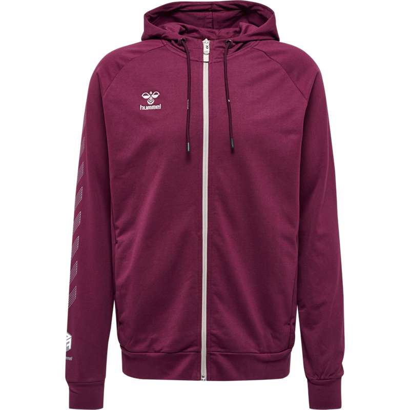 Hummel Move Grid Cotton Zip Hoodie Herren Bordeaux | 248496-104