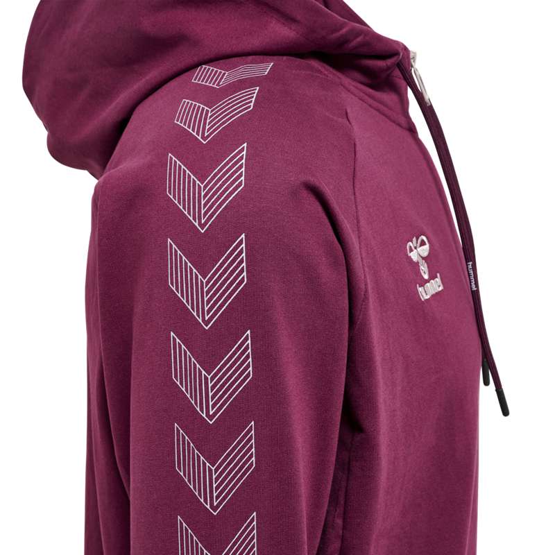 Hummel Move Grid Cotton Zip Hoodie Herren Bordeaux | 248496-104