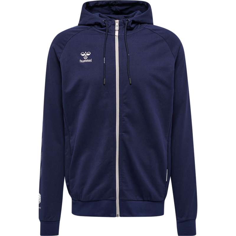 Hummel Move Grid Cotton Zip Hoodie Herren Navy | 480991-519