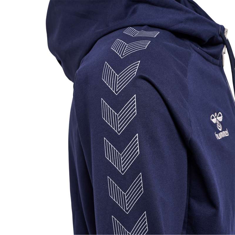 Hummel Move Grid Cotton Zip Hoodie Herren Navy | 480991-519