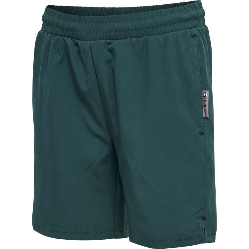 Hummel Move Grid Woven Kurze Hose Kinder Grün | 928183-409