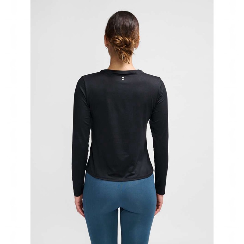 Hummel Mt Aura Mesh L/S T-shirts Damen Schwarz | 834477-118