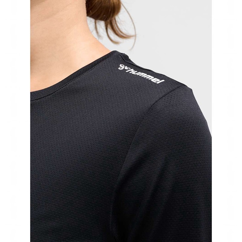 Hummel Mt Aura Mesh L/S T-shirts Damen Schwarz | 834477-118