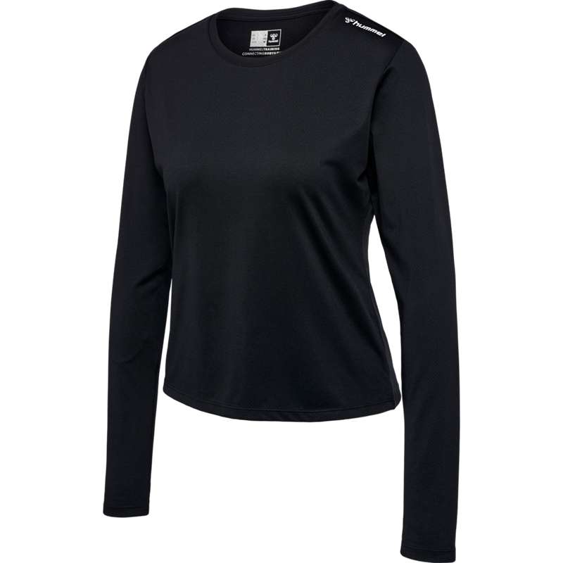 Hummel Mt Aura Mesh L/S T-shirts Damen Schwarz | 834477-118