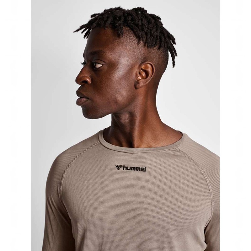 Hummel Mt Bow L/S T-shirts Herren Beige | 358227-688