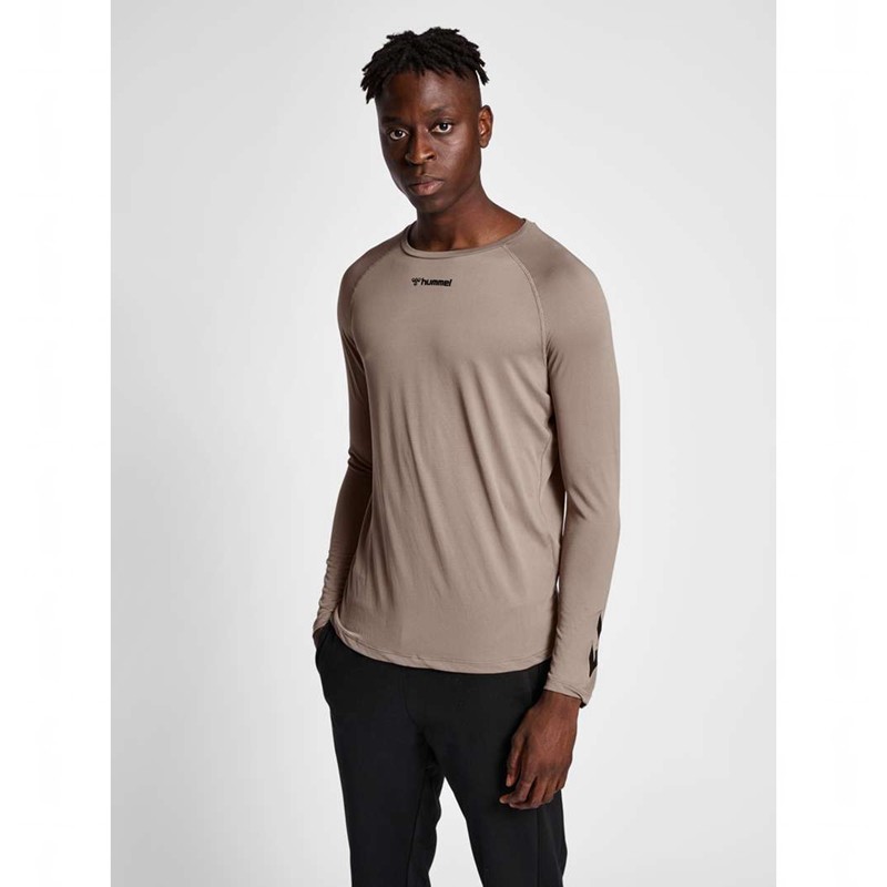 Hummel Mt Bow L/S T-shirts Herren Beige | 358227-688