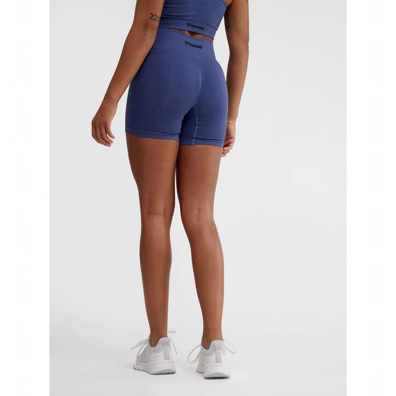 Hummel Mt Define Seaml Scrunch Kurze Hose Damen Blau | 310146-189
