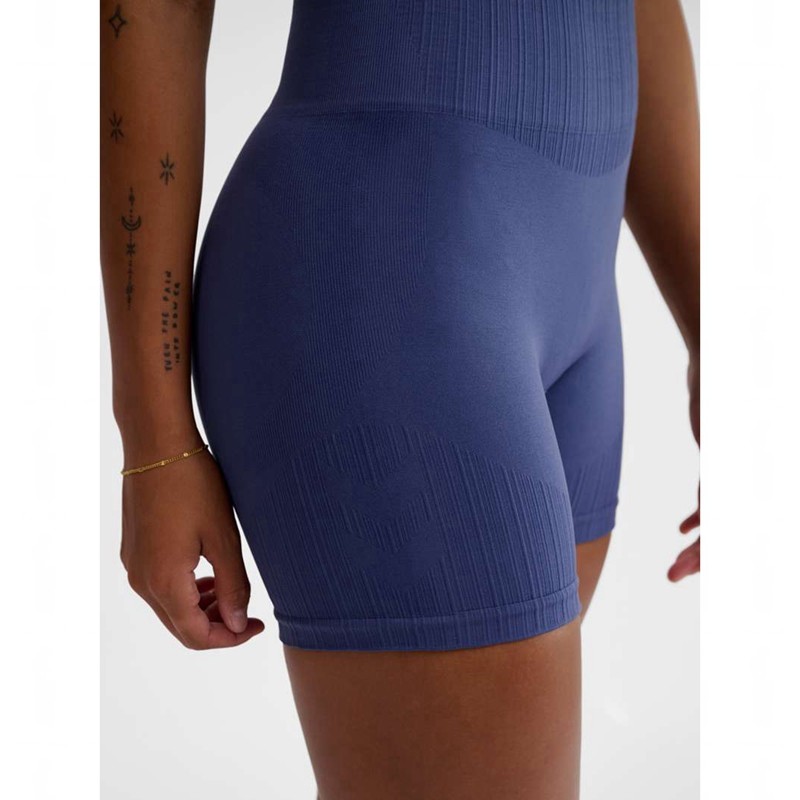 Hummel Mt Define Seaml Scrunch Kurze Hose Damen Blau | 310146-189