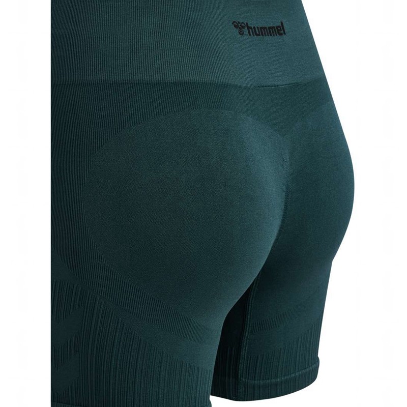 Hummel Mt Define Seaml Scrunch Kurze Hose Damen Grün | 834915-727