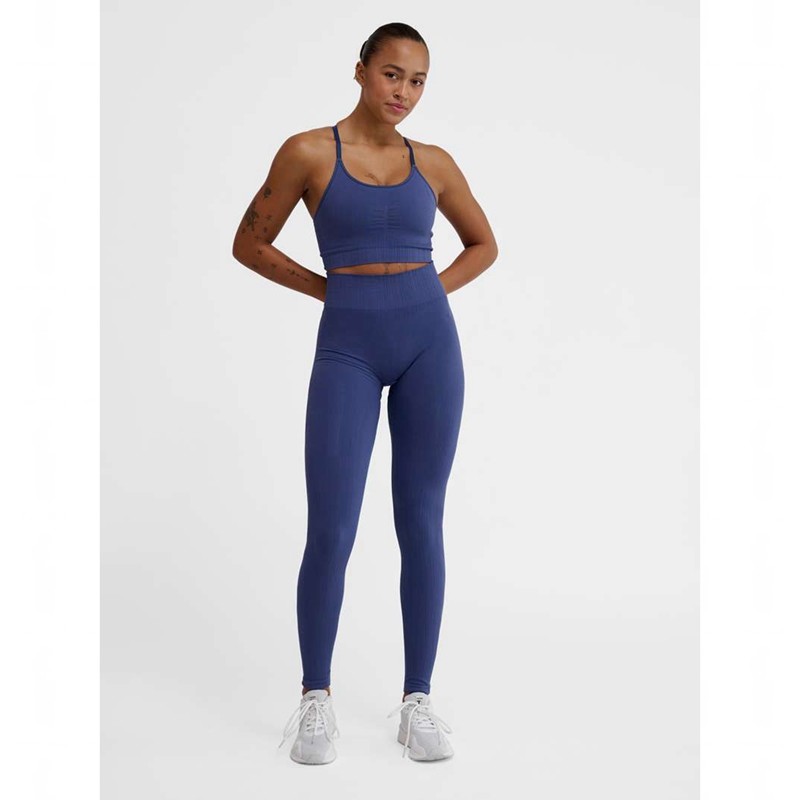 Hummel Mt Define Seaml Scrunch Strumpfhose Damen Blau | 679296-004