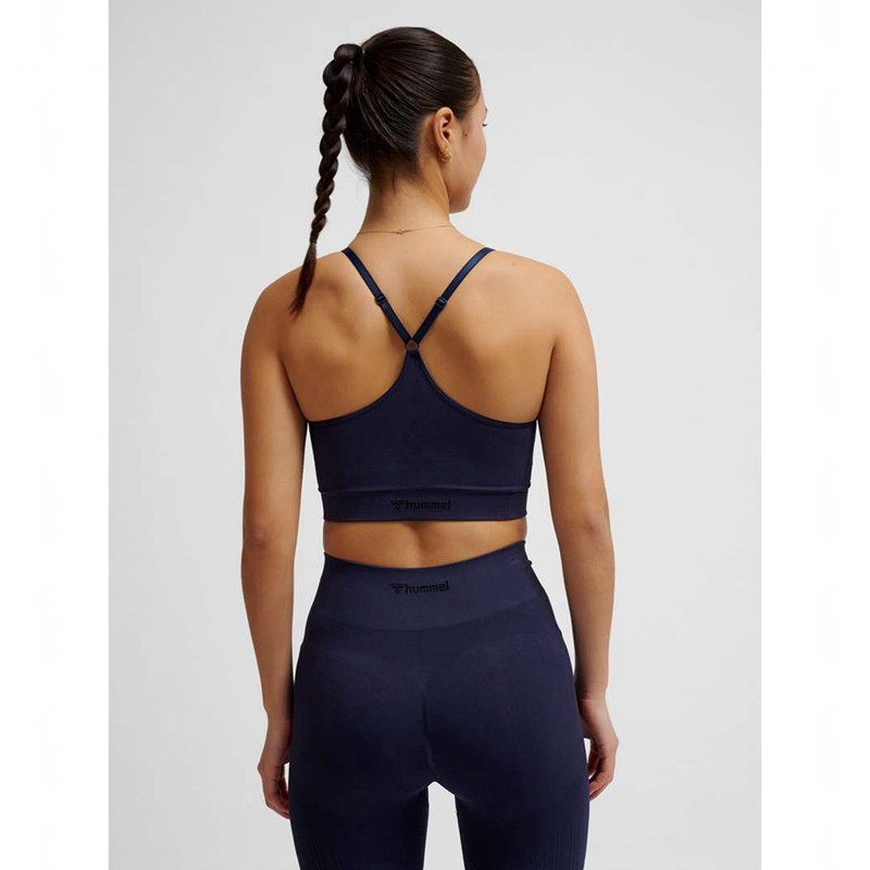 Hummel Mt Define Seamless Padded Sport BH Damen Navy | 895148-225