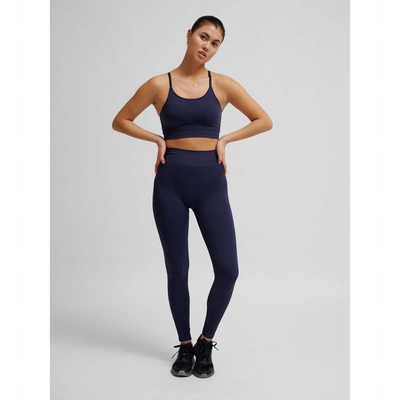 Hummel Mt Define Seamless Padded Sport BH Damen Navy | 895148-225