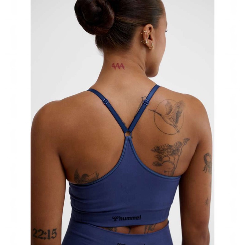 Hummel Mt Define Seamless Padded Sport BH Damen Blau | 546302-762