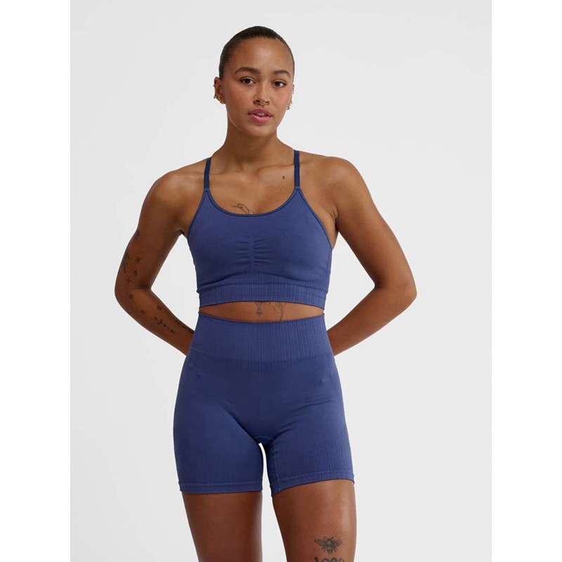 Hummel Mt Define Seamless Padded Sport BH Damen Blau | 546302-762