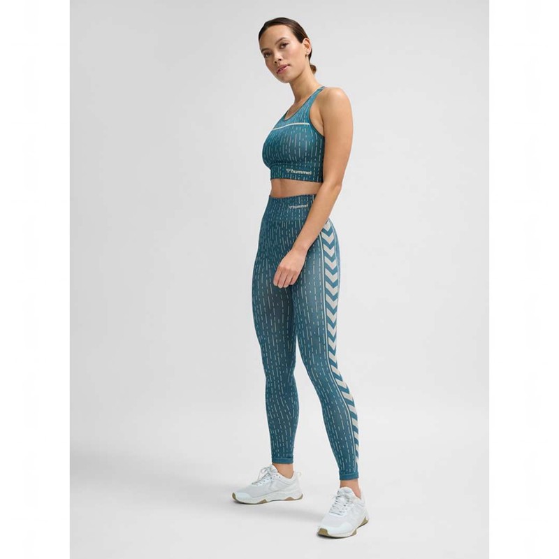 Hummel Mt Drops Seamless Mw Strumpfhose Damen Blau | 227949-230