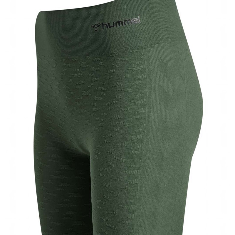 Hummel Mt Focus Seamless Hw Strumpfhose Damen Grün | 919179-260