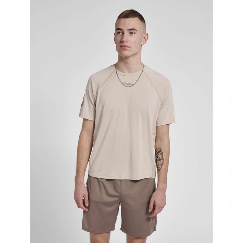 Hummel Mt Laze T-shirts Herren Beige | 206319-231