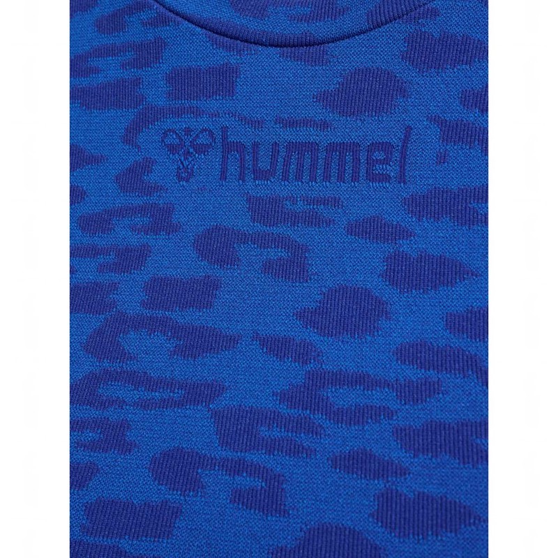 Hummel Mt Leo Seamless Crop L/S T-shirts Damen Blau | 063509-304