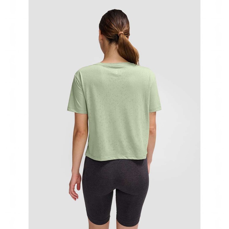 Hummel Mt Light Burnout T-shirts Damen Grün | 256144-201