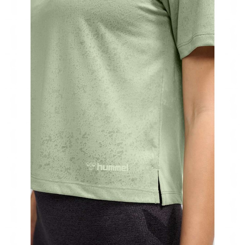 Hummel Mt Light Burnout T-shirts Damen Grün | 256144-201