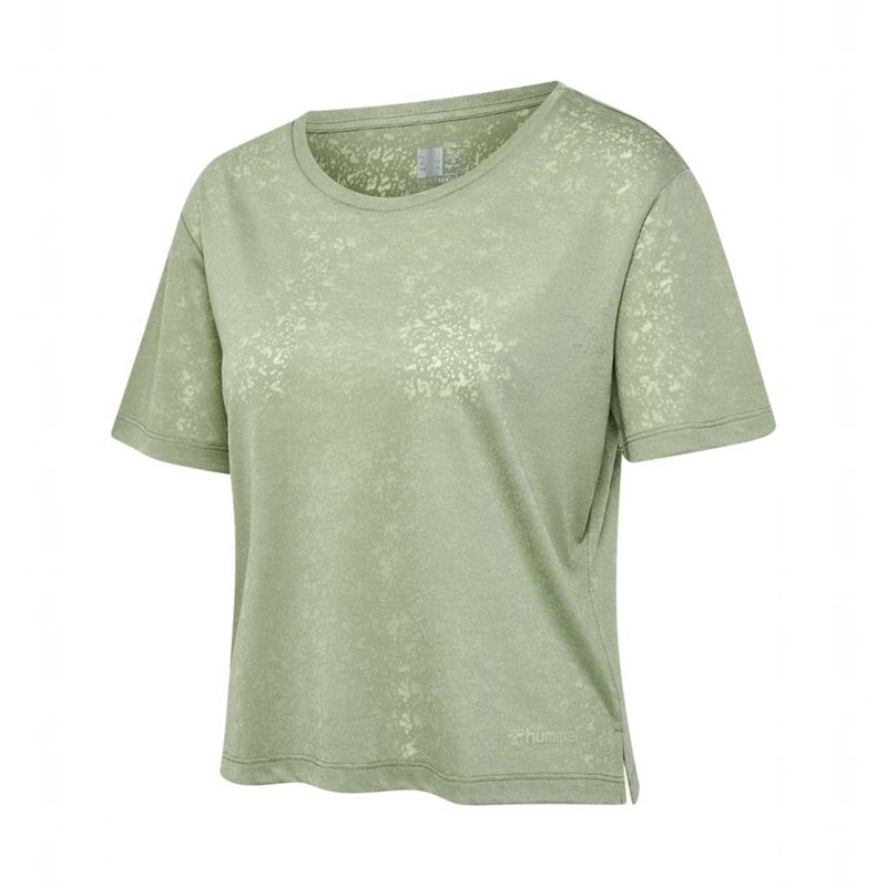Hummel Mt Light Burnout T-shirts Damen Grün | 256144-201