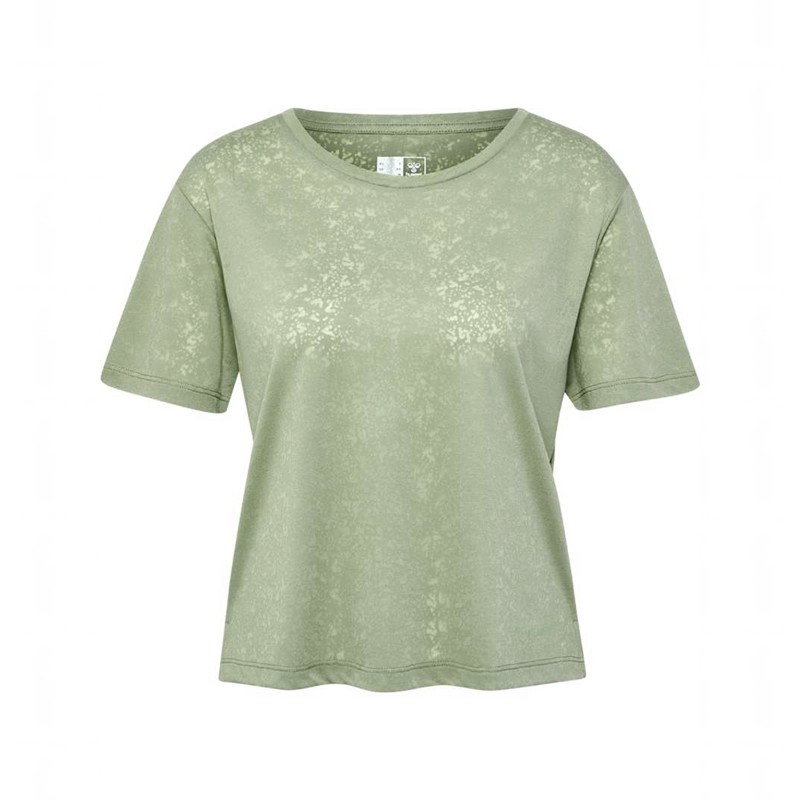 Hummel Mt Light Burnout T-shirts Damen Grün | 256144-201
