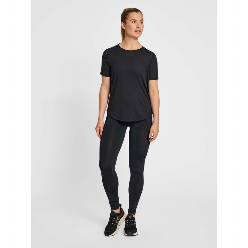 Hummel Mt Mabley Mid Waist Hose Damen Schwarz | 208053-868