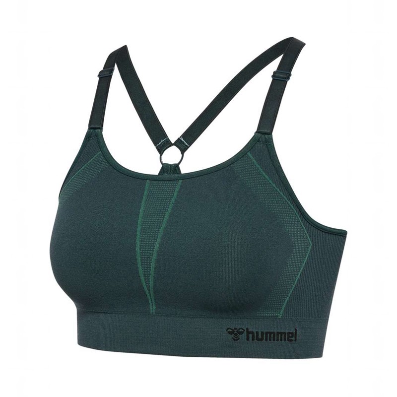 Hummel Mt Power Seamless Sport BH Damen Grün | 202365-402