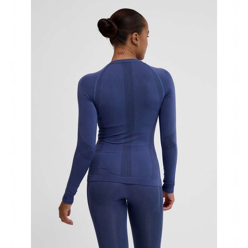 Hummel Mt Shaping Seamless L/S Grundschicht Damen Blau | 566480-119