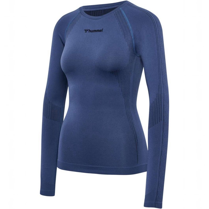 Hummel Mt Shaping Seamless L/S Grundschicht Damen Blau | 566480-119