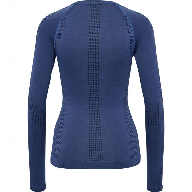 Hummel Mt Shaping Seamless L/S Grundschicht Damen Blau | 566480-119