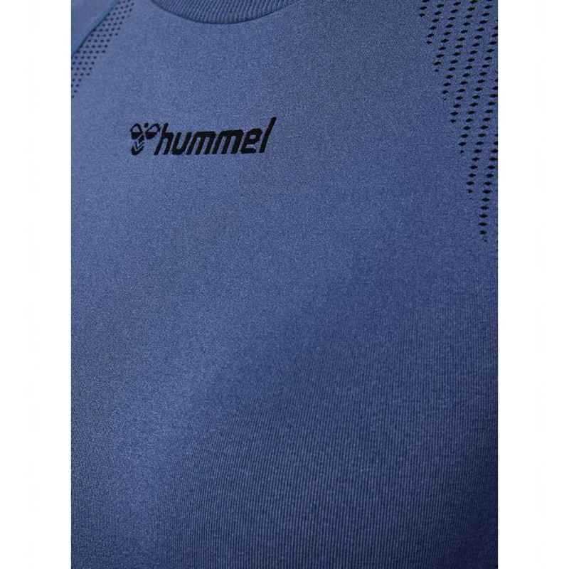 Hummel Mt Shaping Seamless L/S Grundschicht Damen Blau | 566480-119