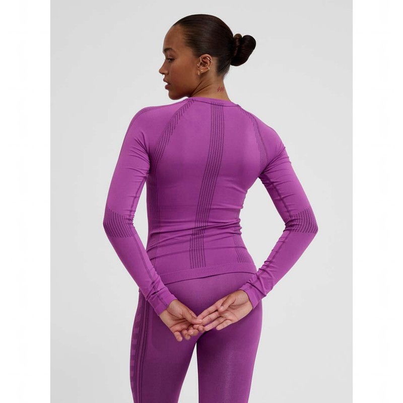 Hummel Mt Shaping Seamless L/S T-shirts Damen Lila | 709253-640