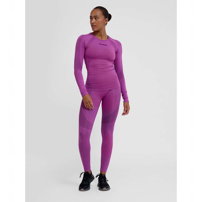 Hummel Mt Shaping Seamless L/S T-shirts Damen Lila | 709253-640