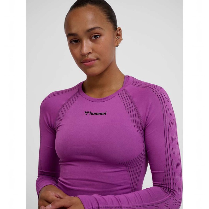 Hummel Mt Shaping Seamless L/S T-shirts Damen Lila | 709253-640