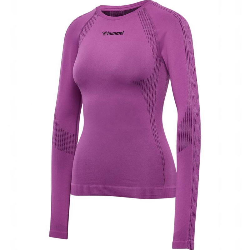 Hummel Mt Shaping Seamless L/S T-shirts Damen Lila | 709253-640