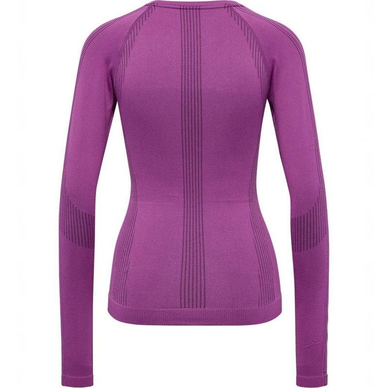 Hummel Mt Shaping Seamless L/S T-shirts Damen Lila | 709253-640