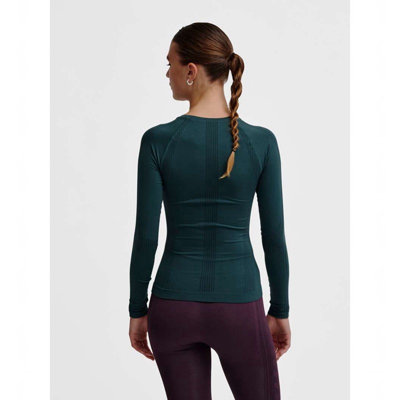 Hummel Mt Shaping Seamless L/S T-shirts Damen Grün | 323210-250