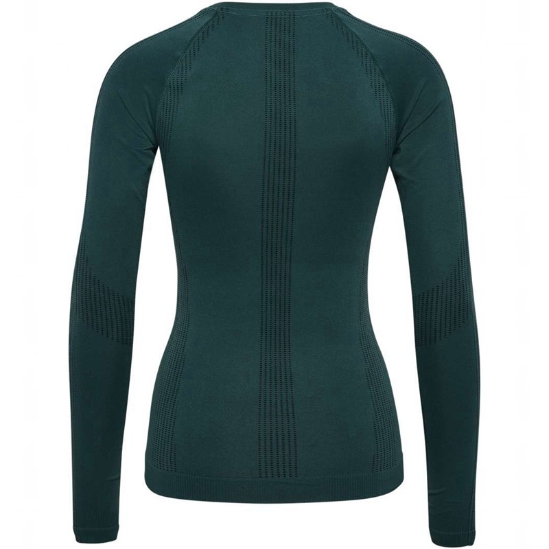 Hummel Mt Shaping Seamless L/S T-shirts Damen Grün | 323210-250