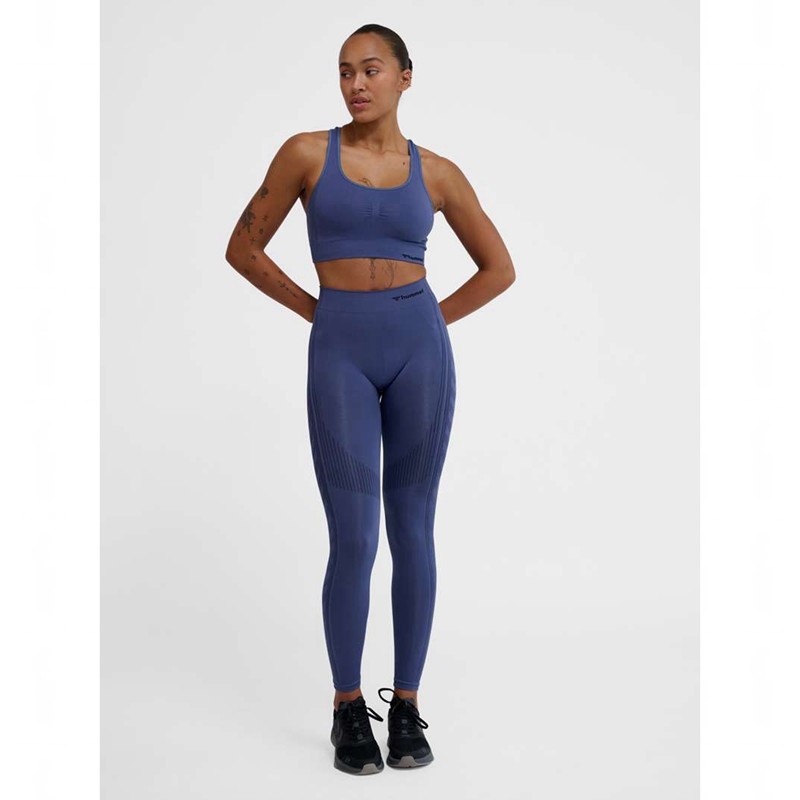 Hummel Mt Shaping Seamless Mw Strumpfhose Damen Blau | 141721-649