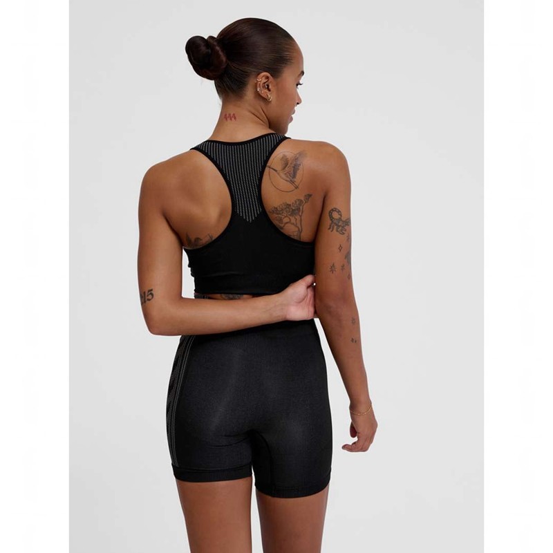 Hummel Mt Shaping Seamless Padded Sport BH Damen Schwarz | 410223-615