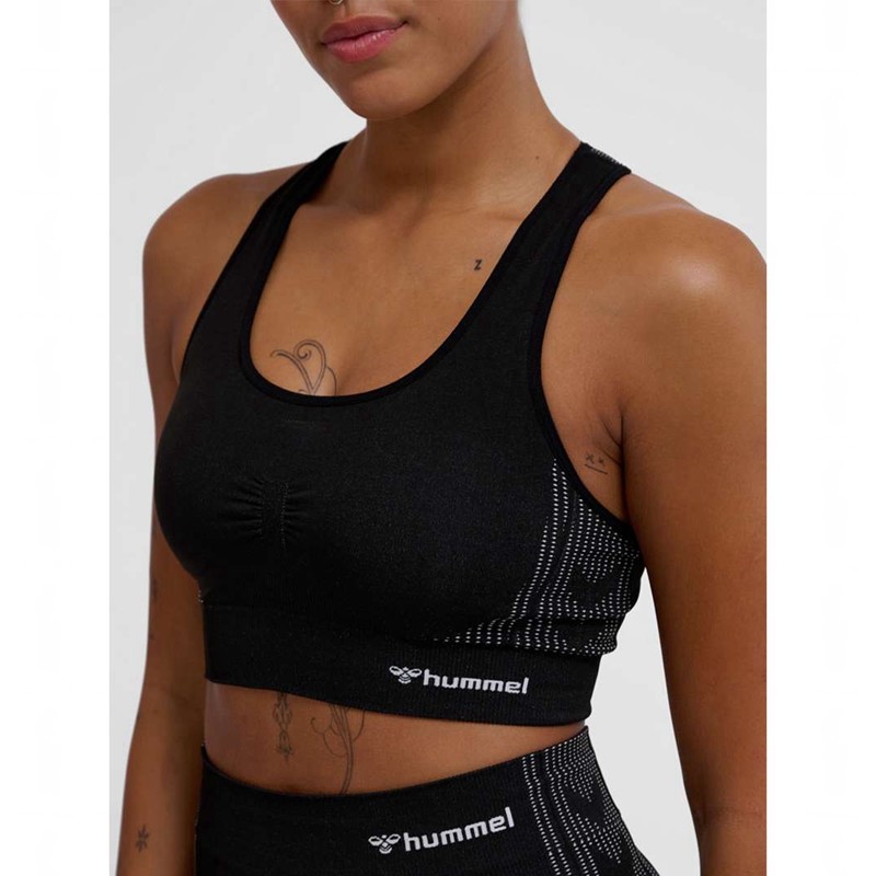 Hummel Mt Shaping Seamless Padded Sport BH Damen Schwarz | 410223-615