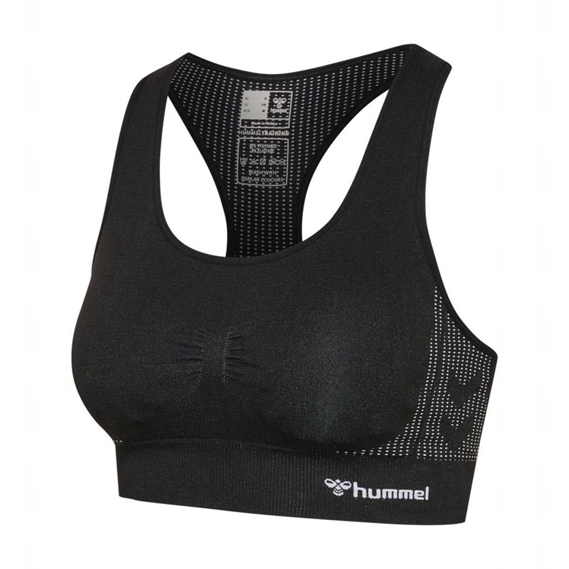 Hummel Mt Shaping Seamless Padded Sport BH Damen Schwarz | 410223-615