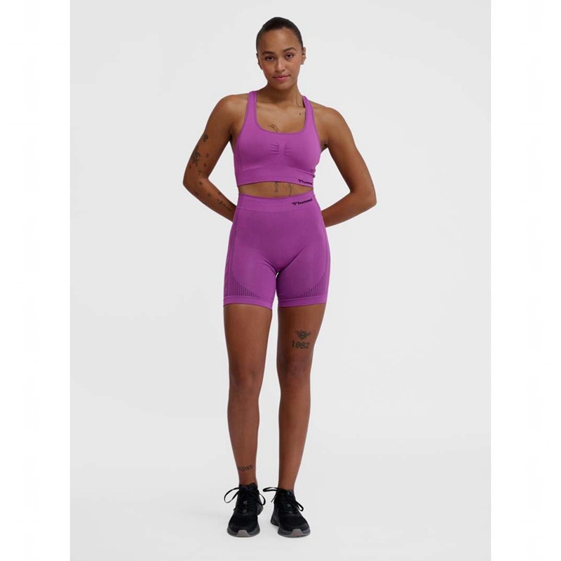 Hummel Mt Shaping Seamless Top Sneakers Damen Lila | 005118-551