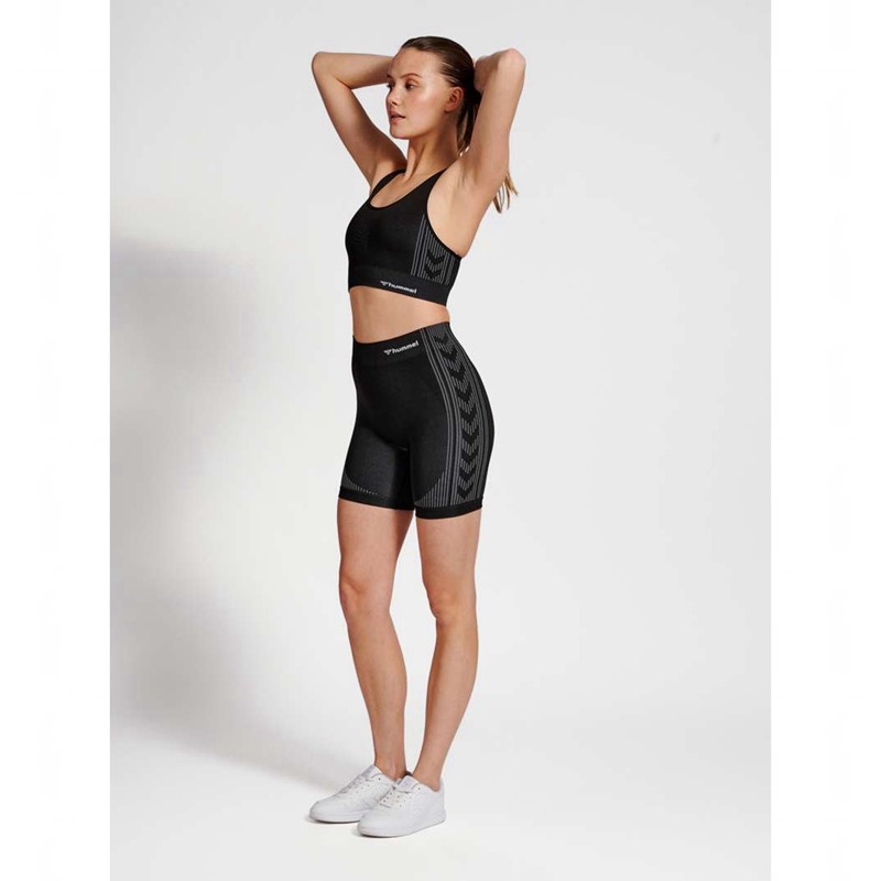 Hummel Mt Shaping Seamless Top Sport BH Damen Schwarz | 836791-915