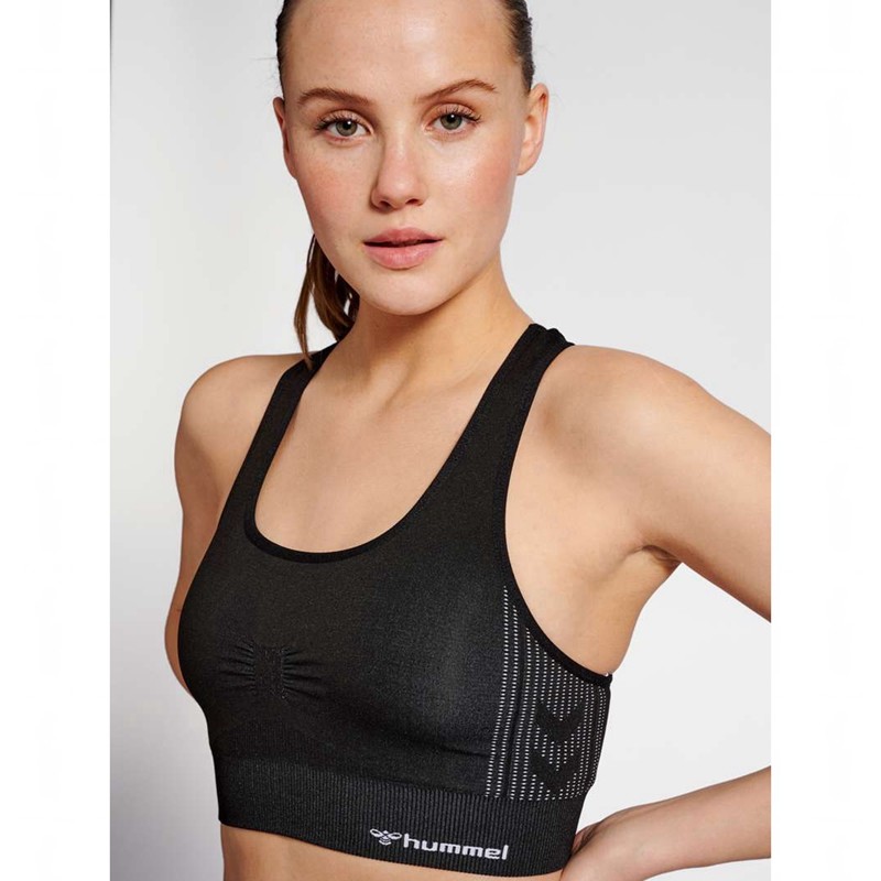 Hummel Mt Shaping Seamless Top Sport BH Damen Schwarz | 836791-915