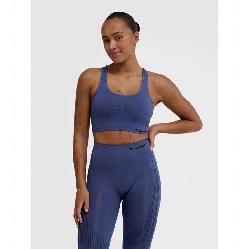 Hummel Mt Shaping Seamless Top Sportbekleidung Damen Blau | 626074-293
